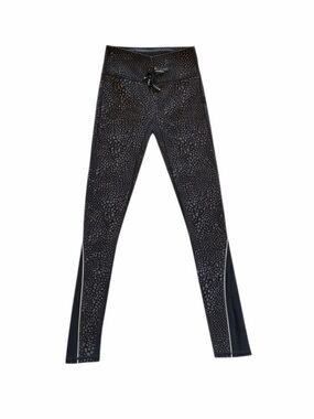 Fabletics Black Gray Leopard Print Mesh Reflective Leggings Size S